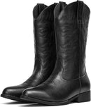 IUV CB503 MENS WESTERN BOOT - SIZE: MEN 13.5 - BLACK - Like New