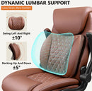 KERDOM - ERGONOMIC PU LEATHER OFFICE CHAIR - BROWN - Like New