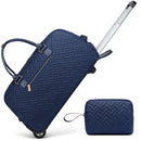 BAVERGE ROLLING TRAVEL DUFFLE BAG WITH WHEELS (WET POCKET) - NAVY - Like New