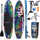 SereneLife Inflatable Stand Up Paddle Board And Accessories - Scratch & Dent