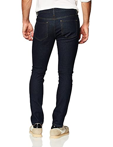 Amazon Essentials Men's Skinny Fit Stretch Jean Rinsed Indigo Size 34W x 32L - Brand New