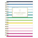 AT-A-GLANCE Planner 2025-2026 Academic, Ley, Monthly, Flex Cover, Happy Stripe - Brand New