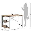 LINSY HOME 47 INCHES COMPUTER DESK, 2-TIER STORAGE SHELF, WRITING - WOOD - Like New