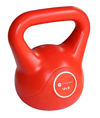GYMENIST EXERCISE KETTLEBELL FITNESS WORKOUT BODY EQUIPMENT 12 LB - RED - Like New