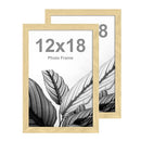 FrameWorks 12”x18” Wooden Poster Frame, Classic Natural Oak - 2 Pack - Brand New