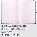 ECCOLO HARDBOUND WRITING JOURNAL COOL JAZZ 192 PAGES ELASTIC BC401N-OD - BLACK - Brand New