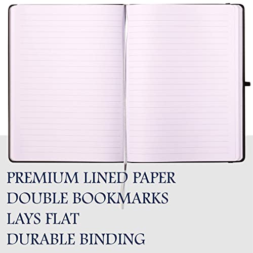 ECCOLO HARDBOUND WRITING JOURNAL COOL JAZZ 192 PAGES ELASTIC BC401N-OD - BLACK - Brand New