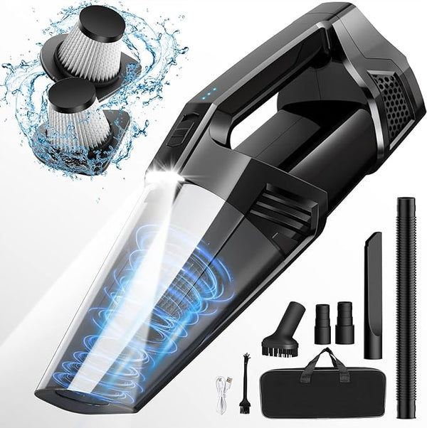 Blestan Handheld Vacuum Cordless Car Vacuum LED Light 9000PA Hand Vacuum Black - Like New