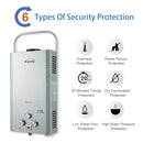 Patoly Outdoor Propane Gas Water Heater 10L 2.64 GPM Portable Tankless Camping - Brand New