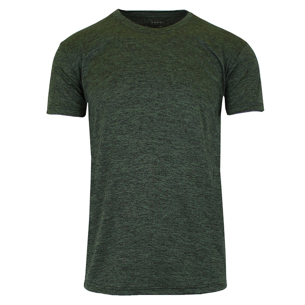 GALAXY BY HARVIC MOISTURE WICKING WRINKLE FREE TEE - SIZE 2XL - MARLED OLIVE - Brand New