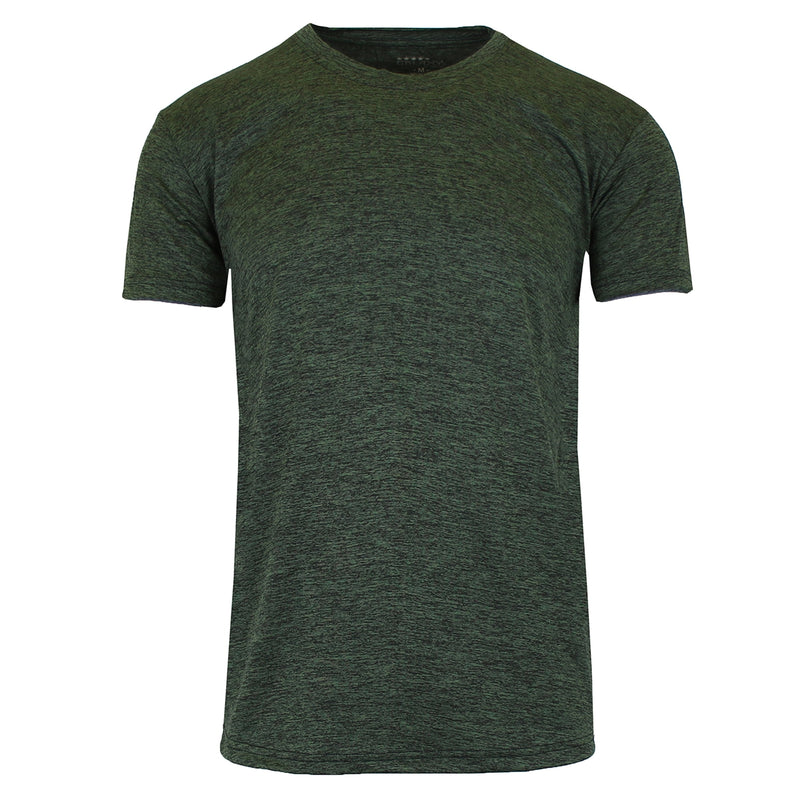 GALAXY BY HARVIC MOISTURE WICKING WRINKLE FREE TEE - SIZE 2XL - MARLED OLIVE - Brand New