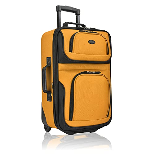 TRAVELERS CHOICE U.S. TRAVELER CARRY-ON SUITCASE, SET - ORANGE - Like New