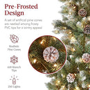 Best Choice Products 6ft Pre-lit Pencil Christmas Tree Flocked Frosted - White - Brand New