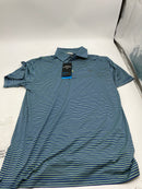 CALLAWAY MEN'S SURPRISE POLO - SIZE: MEN S - GREEN AND BLUE STRIPES - Brand New