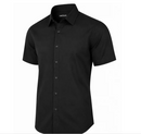 JAMES TAILOR SHORT SLEEVE KNIT BUTTON DOWN SHIRT - SIZE: MEN 2XL - BLACK - Brand New