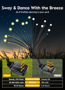 BRIGHTOWN - SOLAR GARDEN LIGHTS - 8 PACK 12 LED SOLAR FIREFLY WARM WHITE - Like New