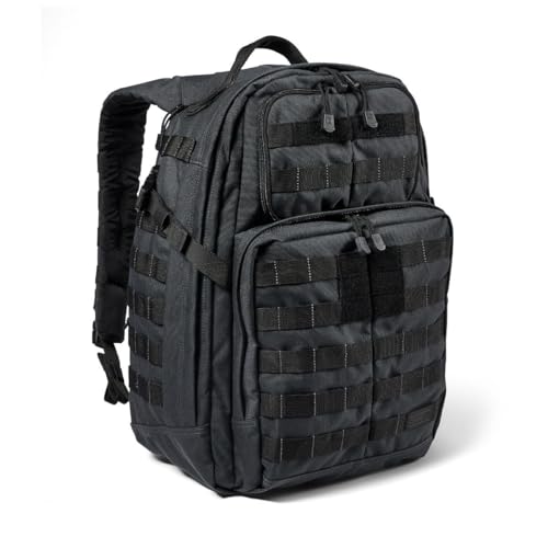 5.11 TACTICAL BACKPACK RUSH 24 2.0 MILITARY,56563ABR/56564ABR-DOUBLE TAP - BLACK - Like New