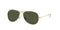 RAY-BAN MEN'S RB3362 COCKPIT AVIATOR SUNGLASSES 56 MILLIMETER GOLD/G-15 GREEN - Like New