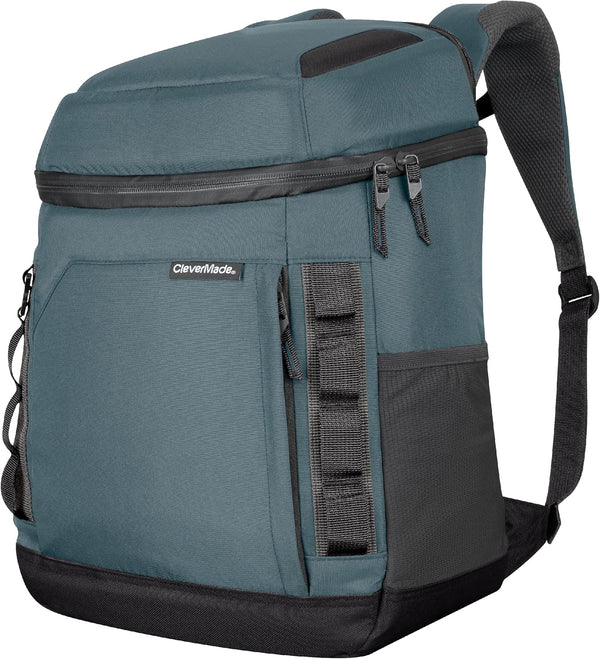 CLEVERMADE PACIFICA BACKPACK COOLER, DUSTY TEAL/MIDNIGHT - Like New