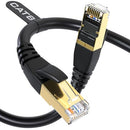 DBILLIONDA CAT 8 ETHERNET CABLE, 100FT 40GBPS 2000MHZ RJ45 LAN CABLE - BLACK - Like New