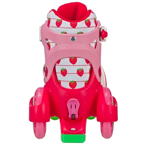 ROLLER DERBY FUN ROLL BEGINNER ROLLER SKATES - SIZE WOMEN SMALL 7-11 STRAWBERRY - Like New