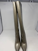 REITOYE KNEE HIGH POINTED TOE STILETTO HIGH HEELS BOOTS - SIZE: WOMEN 8 - BLACK - Like New