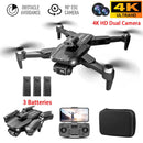 V162 DRONE DRONE WIFI FPV 4K HD DUAL CAMERA SELFIE OBSTACLE AVOIDANCE - CARBON - Like New