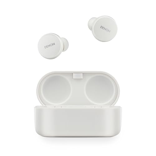 DENON PERL TRUE WIRELESS ACTIVE NOISE CANCELLING BLUETOOTH AHC10PLWTE3 - WHITE - Like New