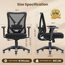 MOLENTS ERGONOMIC OFFICE CHAIR MESH COMPUTER DESK BIFMA X5.1 - ONYX BLACK - Like New