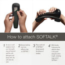 SOFTALK ANTIBACTERIAL PHONE SHOULDER REST | TELEPHONE ACCESSORY - BLACK - Brand New