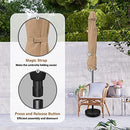 YSSOA 9' Patio Umbrella Outdoor Table Market Yard Umbrella 8 Sturdy Ribs Tan - Like New