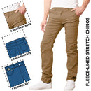 GALAXY BY HARVIC MEN’S HEAVYWEIGHT FLEECE-LINED STRETCH PANTS - 30/31 - TIMBER - Like New