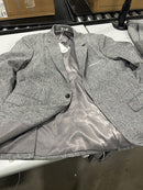 COOFANDY 2 PIECE BUTTON CASUAL SUIT BLAZER JACKET PANTS SIZE: MEN - LIGHT GRAY - Like New