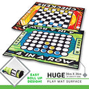 FRANKLIN SPORTS CHECKERS AND FOUR IN A ROW - 42 PLASTIC PUCKS - MULTICOLOR - Like New