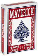 MAVERICK STANDARD POKER INDEX PLAYING CARDS 1 CT (COLORS MAY VARY) - RED/WHITE - Brand New