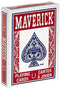 MAVERICK STANDARD POKER INDEX PLAYING CARDS 1 CT (COLORS MAY VARY) - RED/WHITE - Brand New