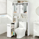 Over The Toilet Storage Cabinet Extendable Rolling Drawer-Style B0FT85JHSS - Like New