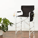 TRADEMARK INNOVATIONS DIRECTOR'S CHAIR, ALUMINUM, BLACK - BLACK - Like New