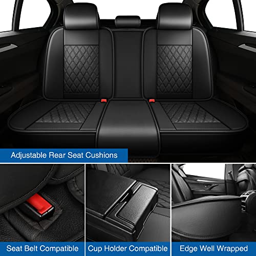 MARVLOSV MV-03 Faux Automotive Seat Covers Full Set with Organizer - Black - Like New