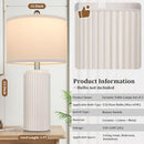 TOBUSA 23.5’’ Modern Ceramic Table Lamps Set of 2 for Living Room Farmhouse - Like New