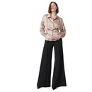DEE OCLEPPO WOMEN'S ANNA HIGH RISE PULL ON PIN TUCK PANT STANDARD BLACK M - Brand New