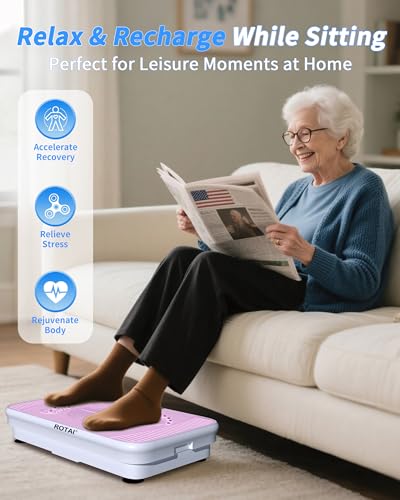 ROTAI SHAKE PLATE VIBRATION EXERCISE MACHINE-LYMPHATIC DRAINAGE - BABY PINK - Like New