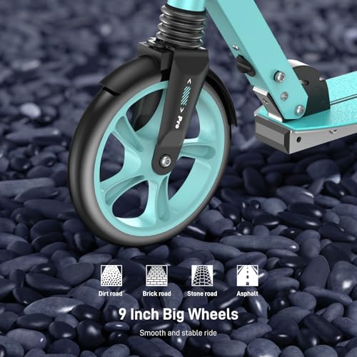 Defun Tricycle Scooter for Ages 6+8IN, Max Load 240 LBS, FoldableMINT GREEN - Like New