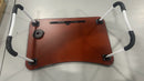GENERIC FOLDING LAPTOP/BED TRAY TABLE - BLACK/BROWN/WHITE - Like New