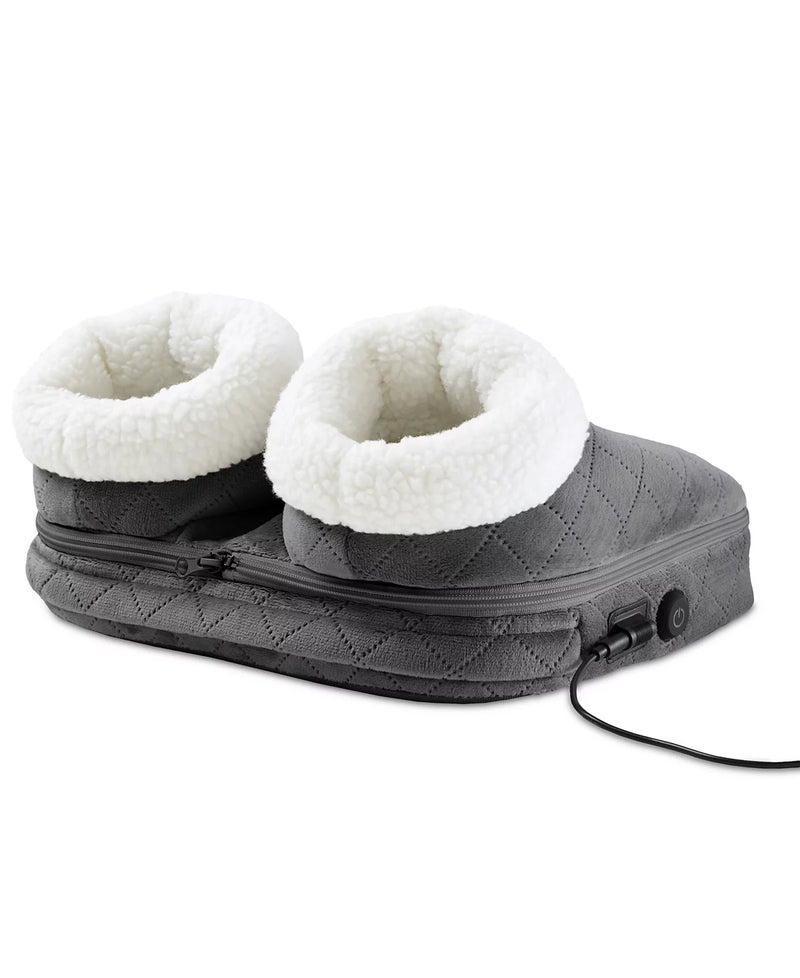 SHARPER IMAGE HEATED ELECTRIC ADJUSTABLE FOOT WARMER - GRAY - Like New