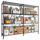 5 Tier Metal Shelving Unit Storage Shelves Load 1500LBS,Adjustable Wire Shelving - Brand New