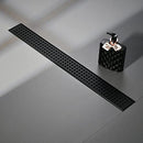 Linear Shower Drain 24" Rectangular,Removable Quadrato Pattern Grate B09NNDY6L1 - Brand New