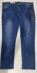 BLUE ROCK FLEX JEANS 4-WAY STRETCH - SIZE: MEN 42X31 - DARK WASH/BLACK LINING - Brand New