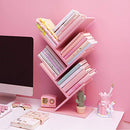 Tree Bookshelf 4-Layer Floor Standing Bookshelf Can Hold Books Magazines Pink - Like New