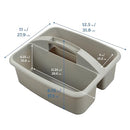 ECR4Kids 2-Compartment Large Storage Caddy Organizer 6-Pack Grey - Brand New